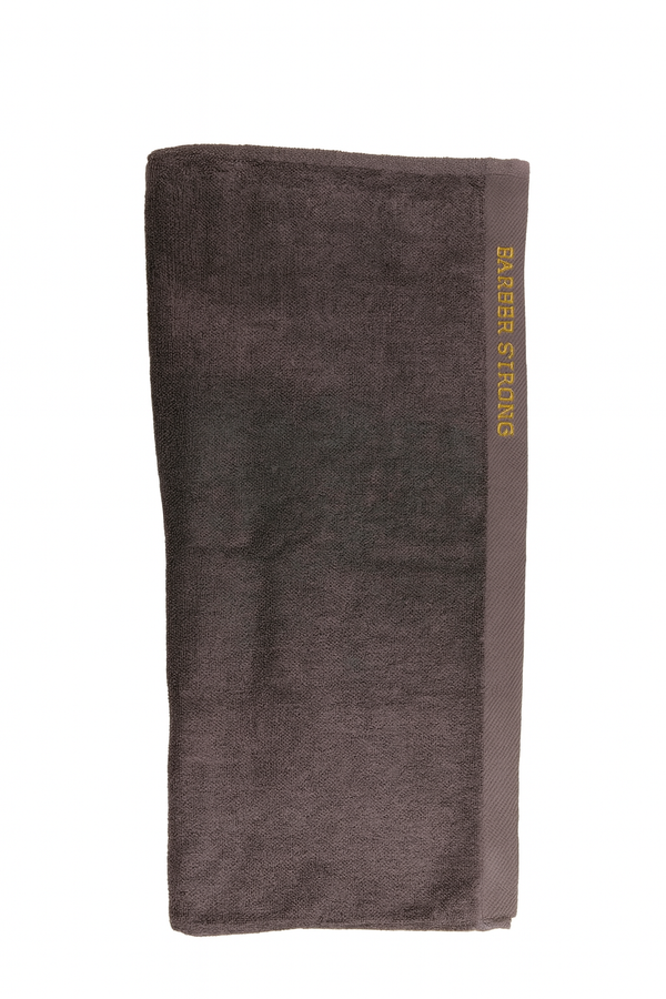 מגבת BARBER STRONG – מגבת מקצועית לספרים אפורה