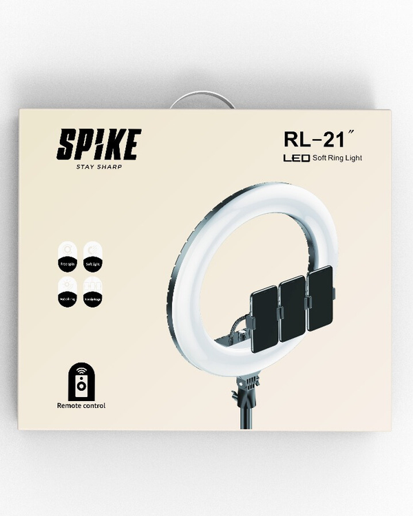 רינג תאורה ספייק כולל חצובה 54 ס"מ - SPIKE ring light
