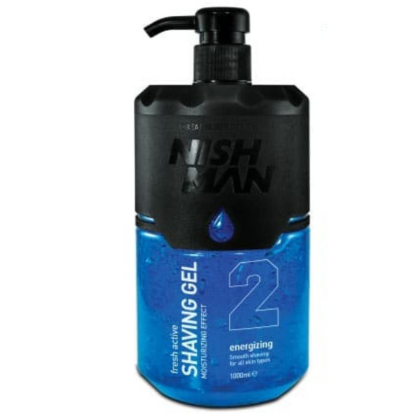 ג'ל גילוח  נישמן 2 כחול – NISHMAN Shaving Gel Blue 1000ml