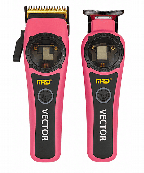 סט מכונות תספורת MRD PRO Vector Pink Edition אם אר די צבע וורוד