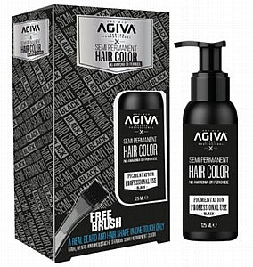 צבע לשיער אגיבה שיער חצי קבוע AGIVA Professional - שחור