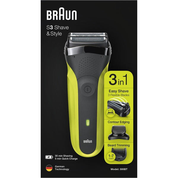 מכונת גילוח בראון Braun Series 3 Shave &amp| Style 3 - in - 1 Shaver – 300BT - NADI Store Hair Products | נדי ציוד למספרות ומוצרי שיער