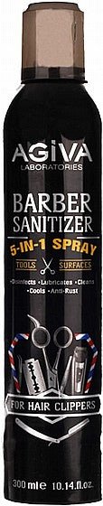 ספריי חיטוי 5 ב 1 300 מ"ל Agiva Barber Sanitizer 5 in 1 Spray (300ml) - NADI Store Hair Products | נדי ציוד למספרות ומוצרי שיער